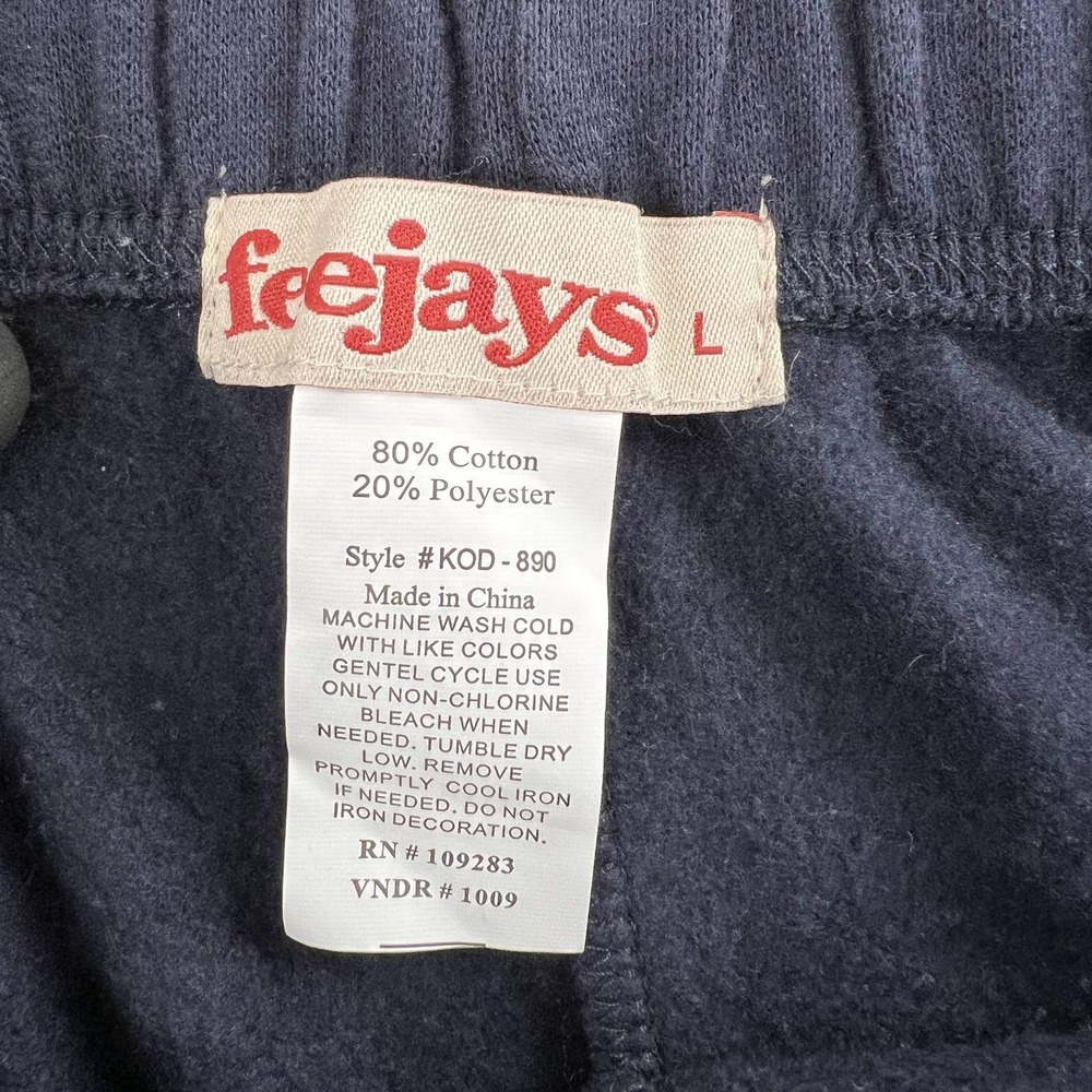Feejays Surf Santa Cruz Footed Sweatpants L Navy Blue Mens Lounge Pajama Joggers - Picture 7 of 11